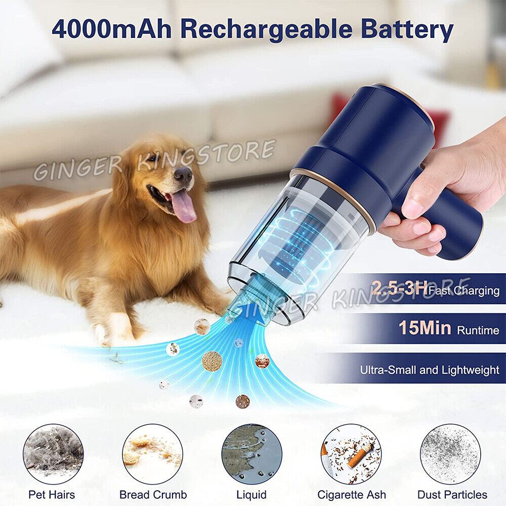 42000RPM Cordless Handheld Car Vacuum Cleaner Mini Portable Auto Wireless Duster