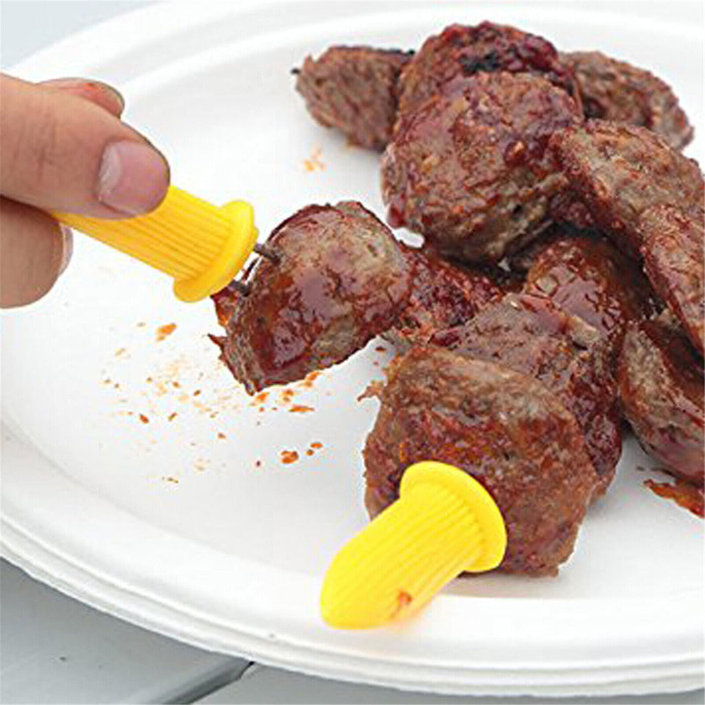 10X Corn Cob Holders Skewers Barbecue Fork Fruit Holder BBQ Kitchen Accessories