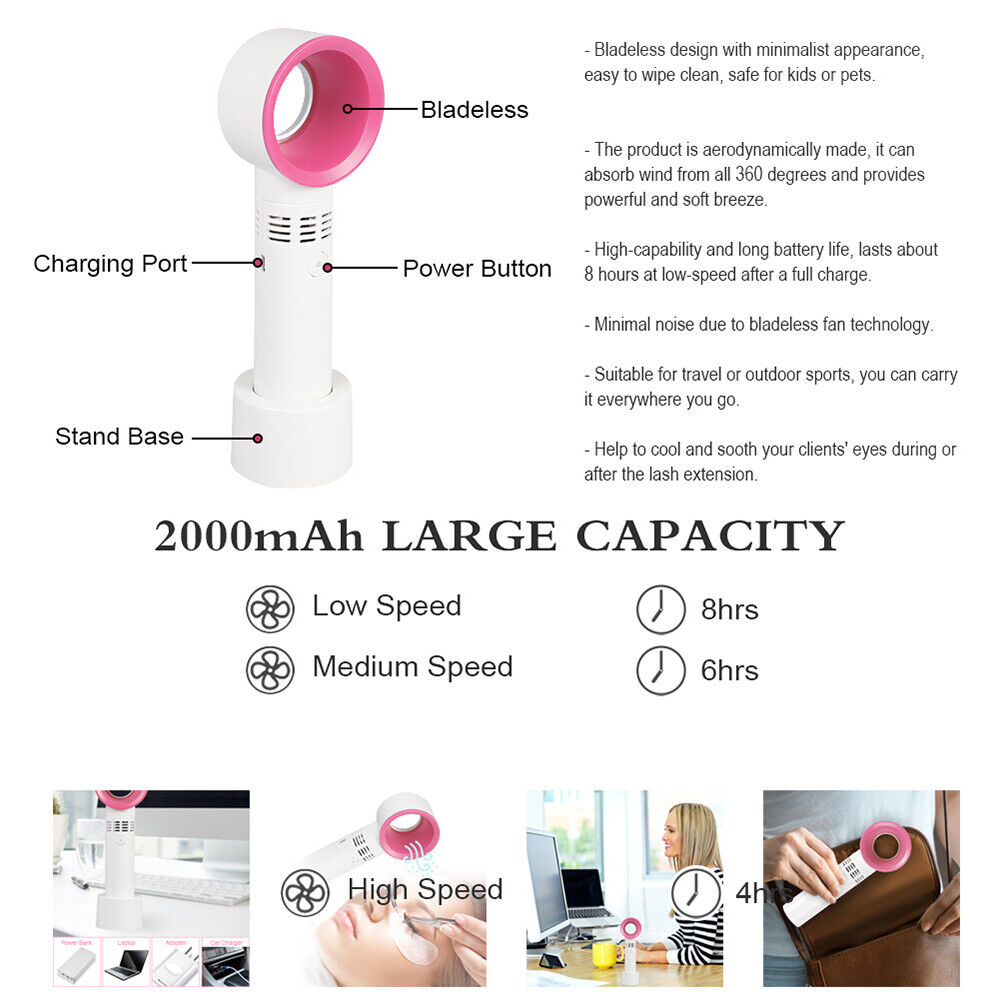 NEW Neck Fan Bladeless Hanging Air Cooler With Intelligent digital display  USB Rechargeable Portable Personal