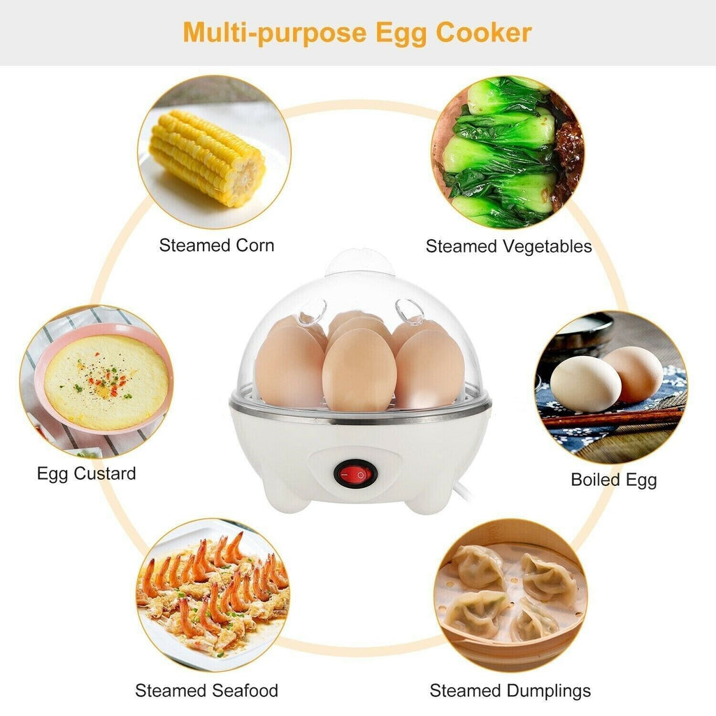 Electric Egg Cooker for Hard Boiled Egg Cooker 7 Eggs Egg Boiler Egg Steamer