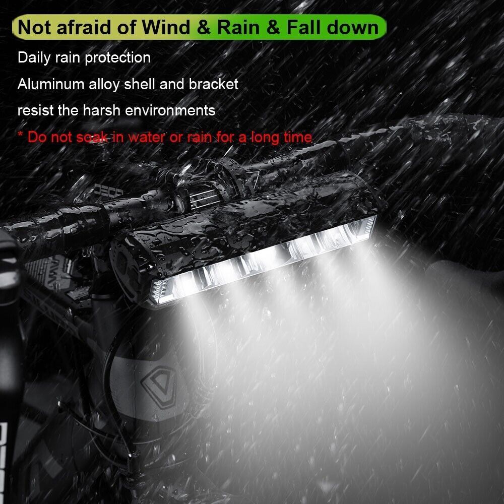 Front Bicycle LED Light Bike Light 4000Mah Lamp USB Night Riding Flashlight
