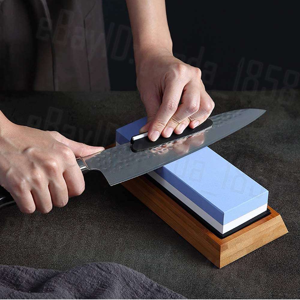 Dual Whetstone Knife Sharpening Stone 1000/6000 Grit Water Wet Stone Sharpener