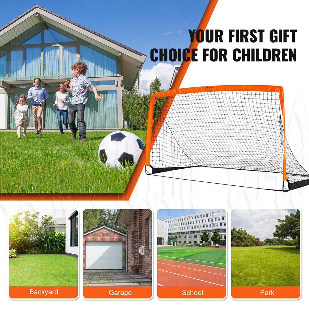 Soccer Goal Net Set Portable Football Goal Post Kids Outdoor Training Practice