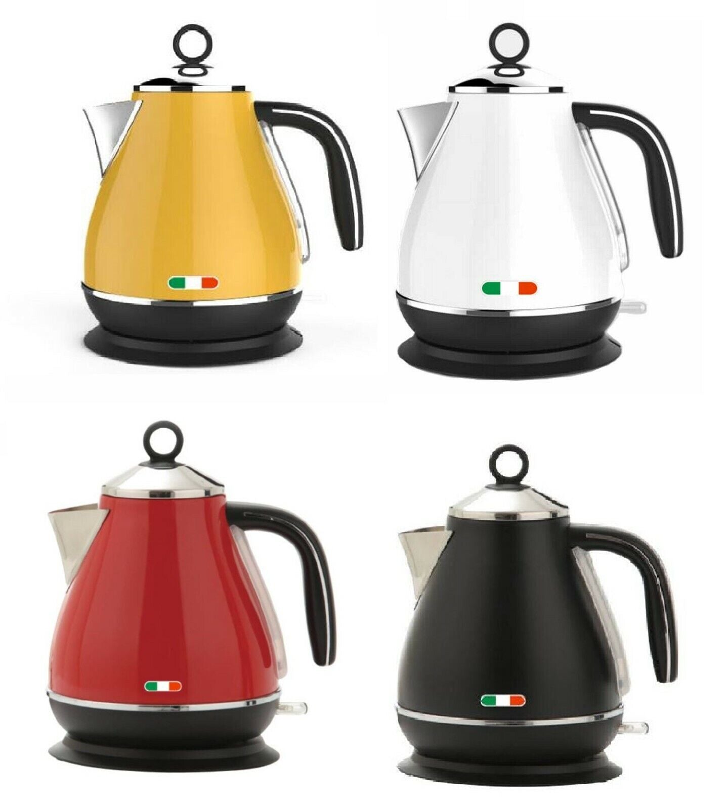 Vintage Premium Italian Design Electric Kettle 1.7L Stainless Steel Auto off 2200W Not Delonghi 4 Color