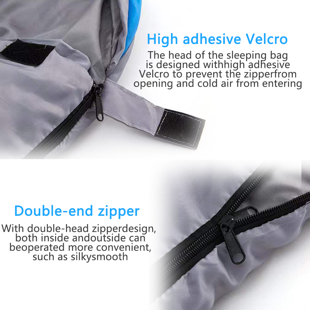  Sleeping Bags Single Camping Hiking Winter Thermal Grey Blue 0°C-20°C
