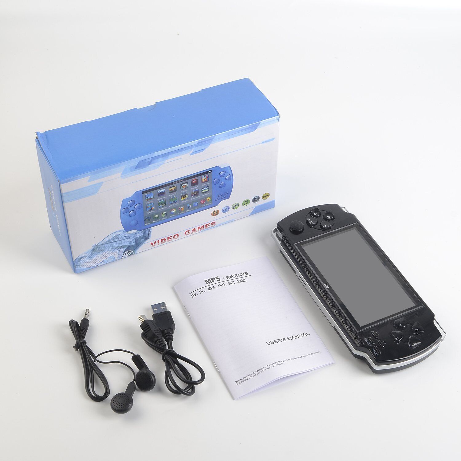 4.3 Inch 8GB Retro Portable Handheld Game Console Player 10000+ Games Built In