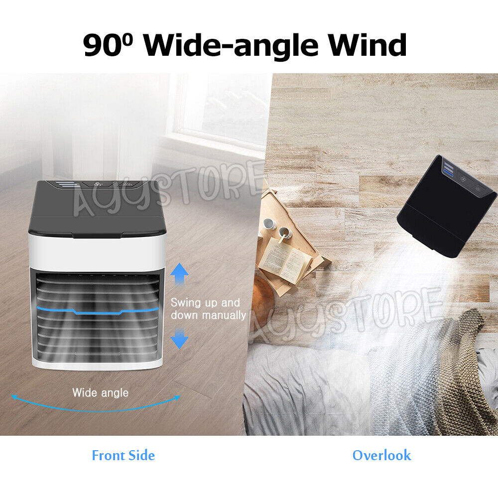 Portable Mini Air Cooler Fan Air Conditioner Cooling Fan Humidifier Desk USB Fan