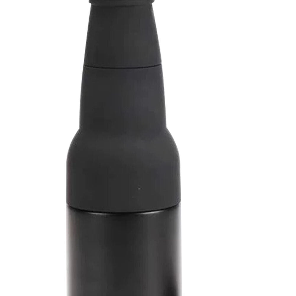 Bottle Can Cooler Vacuum Insulated Beer Cold Keeper W/Canned Opener (Black)