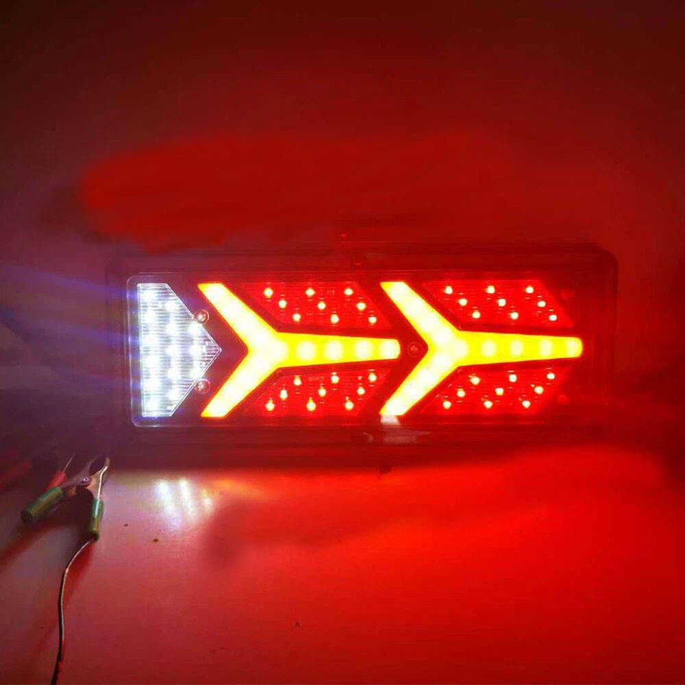 2X 74 LED Tail Lights Trailer Ute Caravan Truck Stop Indicator Rear Lamps 12V