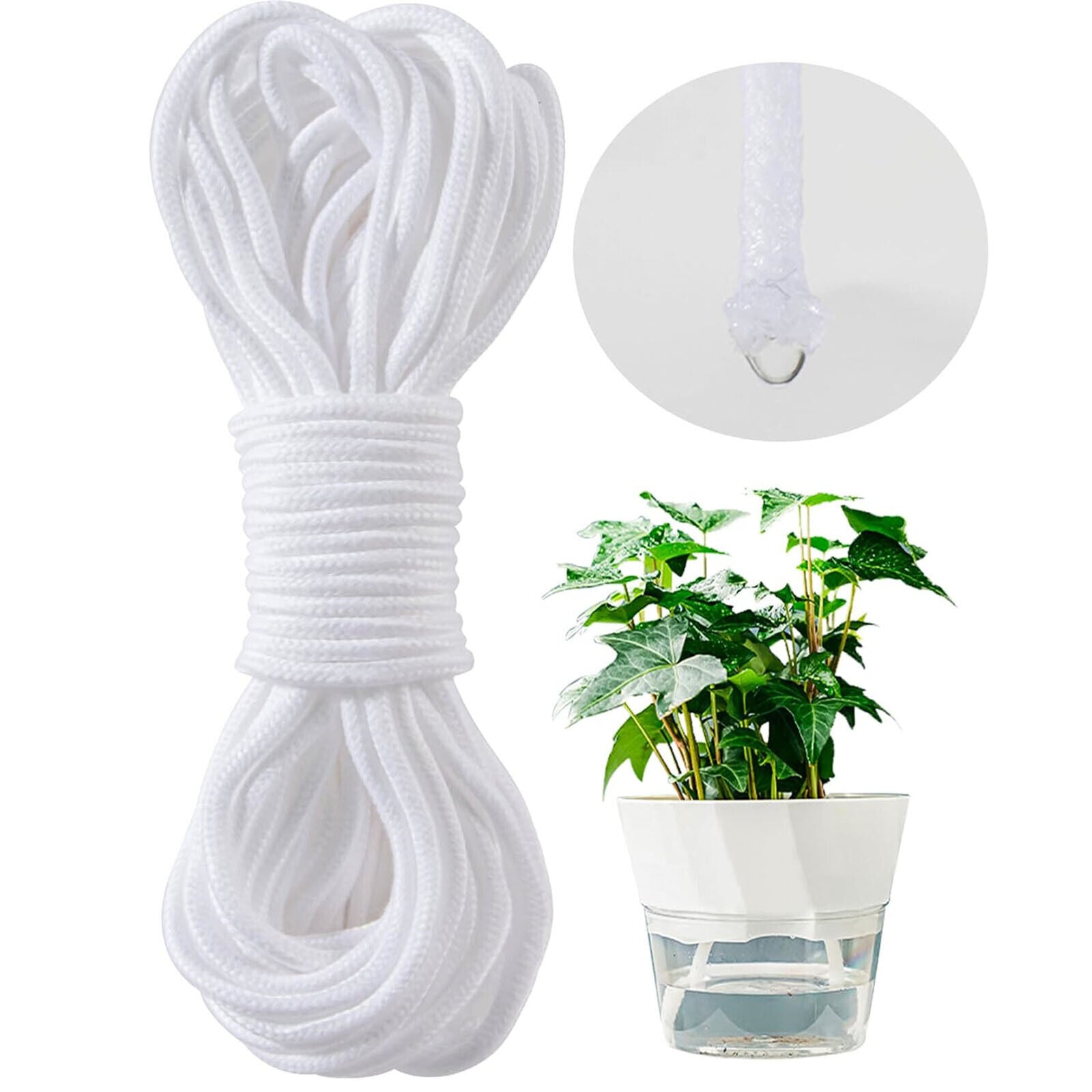 15-60M Self Watering Wick Cord Cotton Rope String Indoor Potted Plant Flower 6Mm