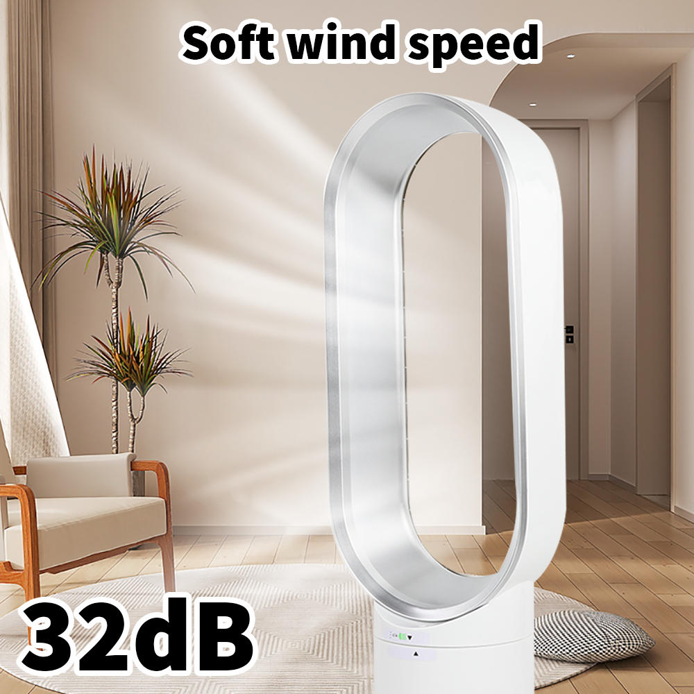 16" Bladeless Fan Airflow Cooling Fan Low Db with Remote Control Summer Cooler