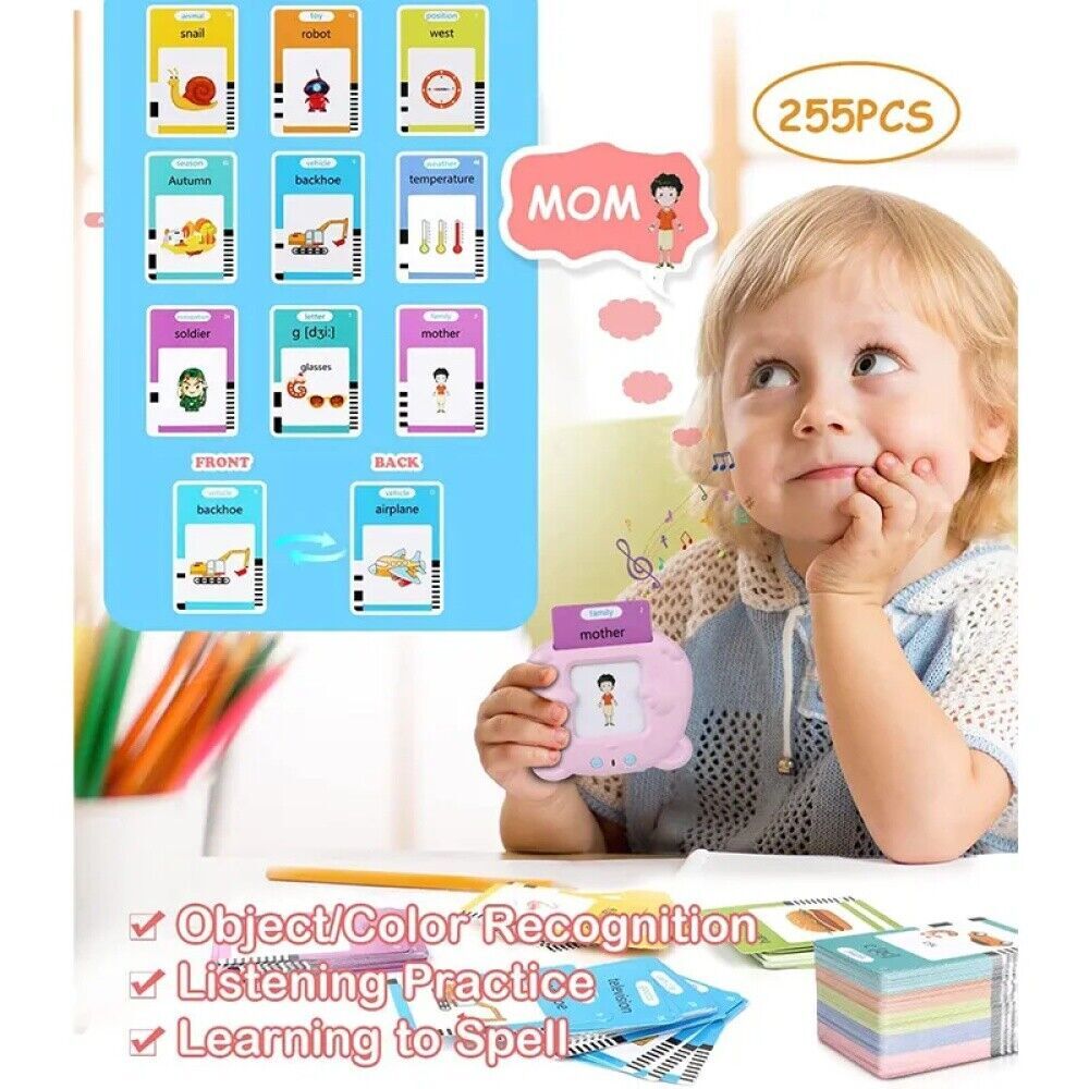 510 Words Talking Flash Cards Educational Toys Speech Pocket Learning Montessori
