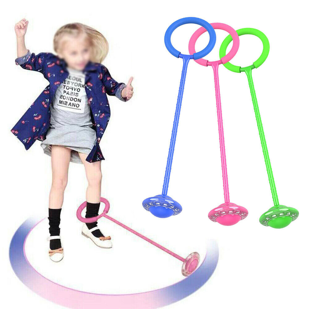 Kids Gift LED Flashing Skip Ball Ring Ankle Jump Ropes Exercise Skipping Fun Toy