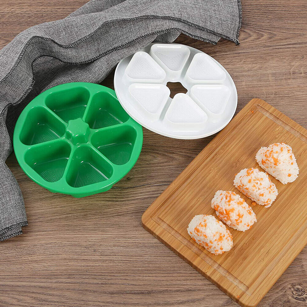 6 Holes Sushi Mold Onigiri Rice Ball Bento Press Maker Mold Kitchen Accessories