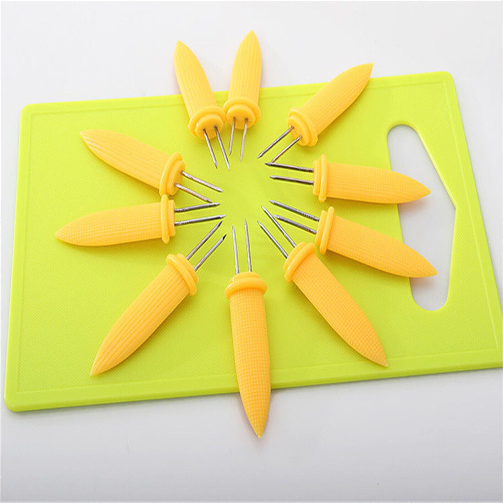 10X Corn Cob Holders Skewers Barbecue Fork Fruit Holder BBQ Kitchen Accessories