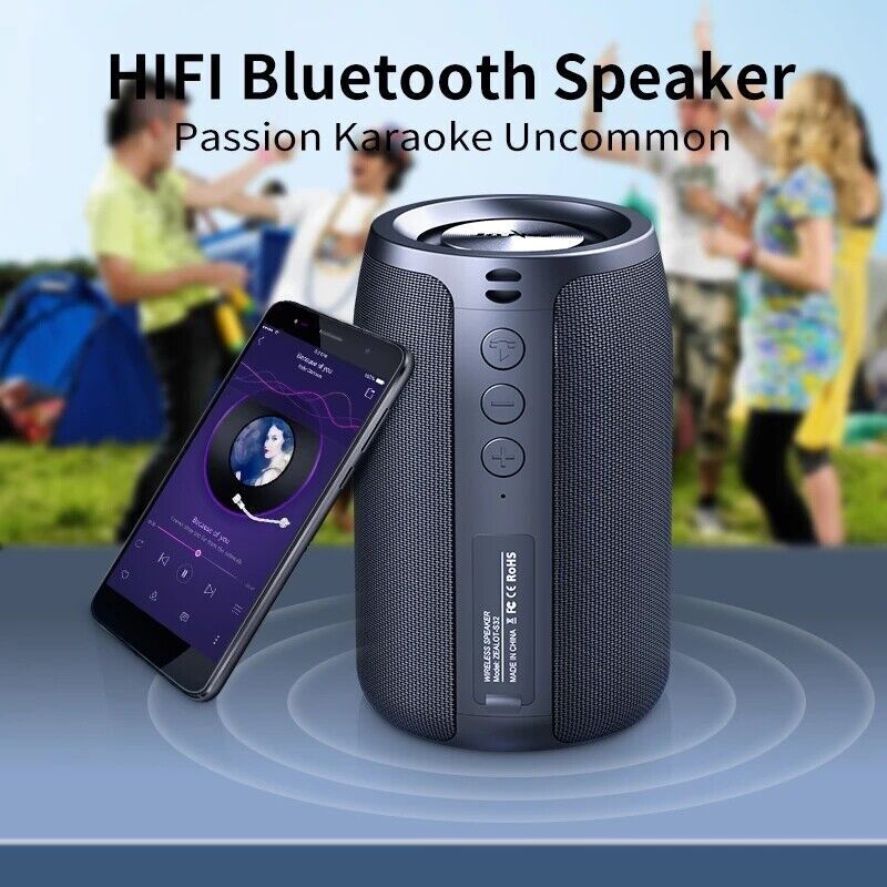 Waterproof Wireless Bluetooth Speakers Handsfree Mic Micro SD/USB/AUX Speaker