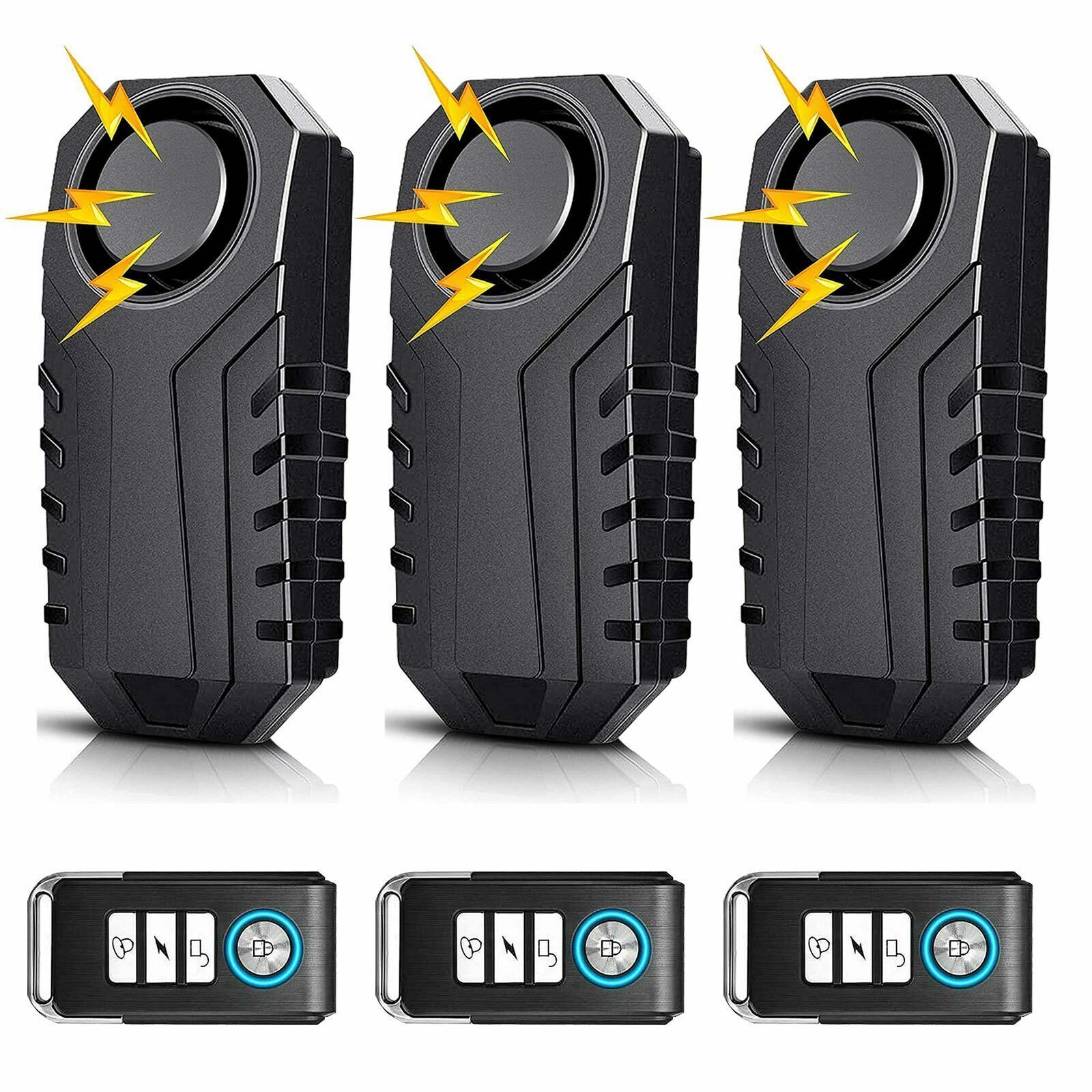 113Db Bike Motorcycle Alarm Anti-Theft Vibration Bicycle Security with Remote 