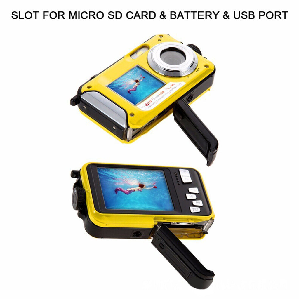 Dual Screens Full HD 2.7K 48MP Digital Camera LCD Displays Underwater Camera
