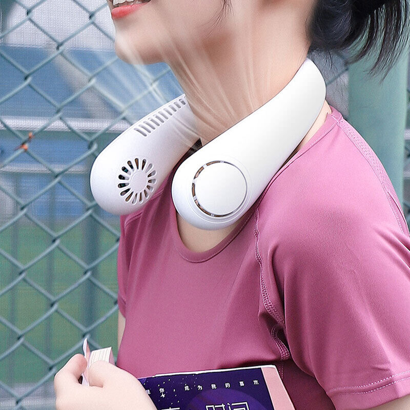 Rechargeable Portable Neck Fan Personal Hanging Bladeless Cooling Fan Hands-Free