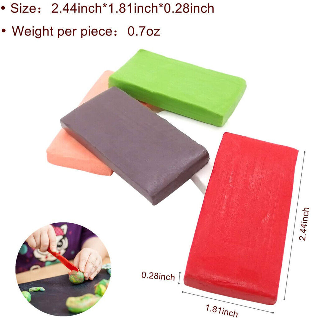 83pcs Polymer Clay Block Craft DIY Kit Oven Bake Modeling Tools Kid Toy Gift Box