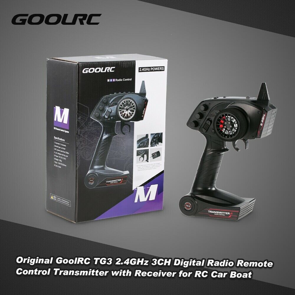 TG3 2.4Ghz 3CH Remote Control Transmitter with Receiver for RC Car Boat