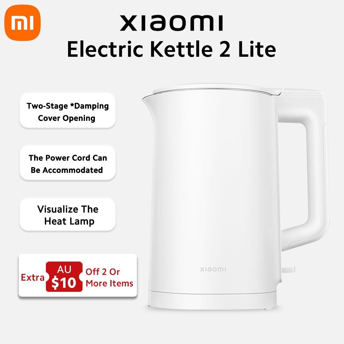 Xiaomi 1.5L Electric Kettle 2 1500W Smart Water Boiler Dispenser Multiple safety protections Stainless Steel