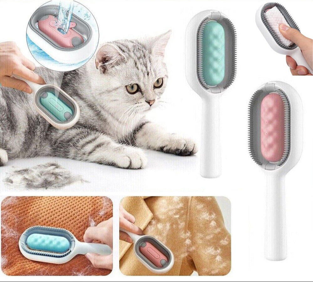 Cat Dog Hair Comb Massager Pet Knots Remover Brush with Water Tank Self-Cleaning