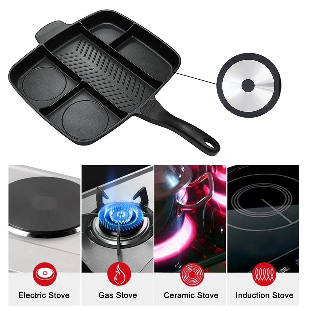 5 In 1 Breakfast Tools Household Non Stick Pots Steak Skille Frypan Frying Pan