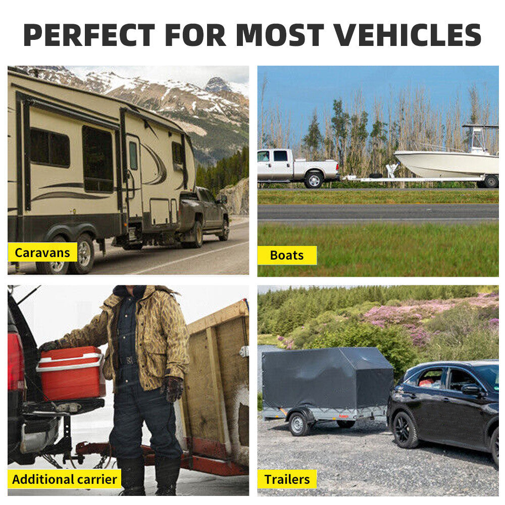 3500KG Adjustable Tow Bar Tongue 50mm Towbar Trailer Towbar Hitch Ball Mount