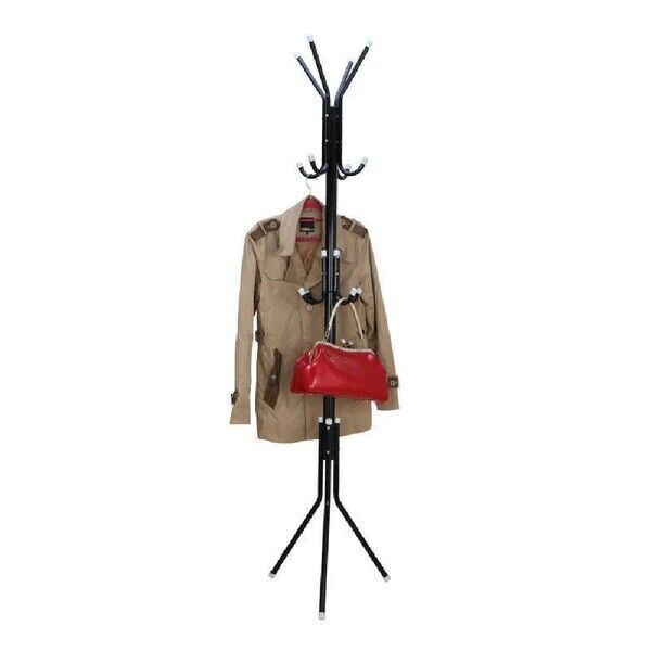 12 Hook 3-Tier Hat Coat Clothes Rack Umbrella Stand Tree Style Steel Hanger New