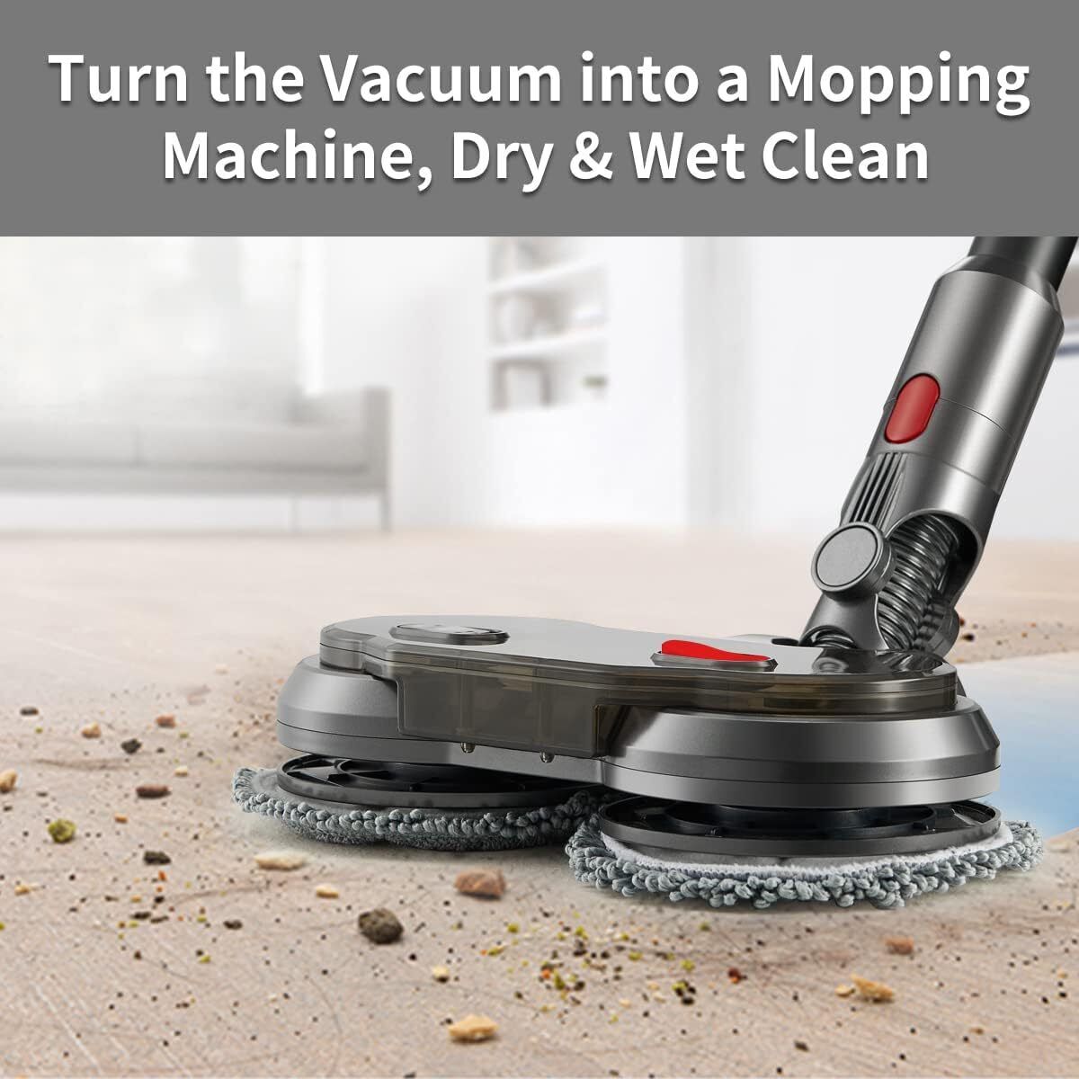 Electric Motorised Mop Head for Dyson V7 V8 V10 V11 V15 Vacuum Cleaners W/6 Pads