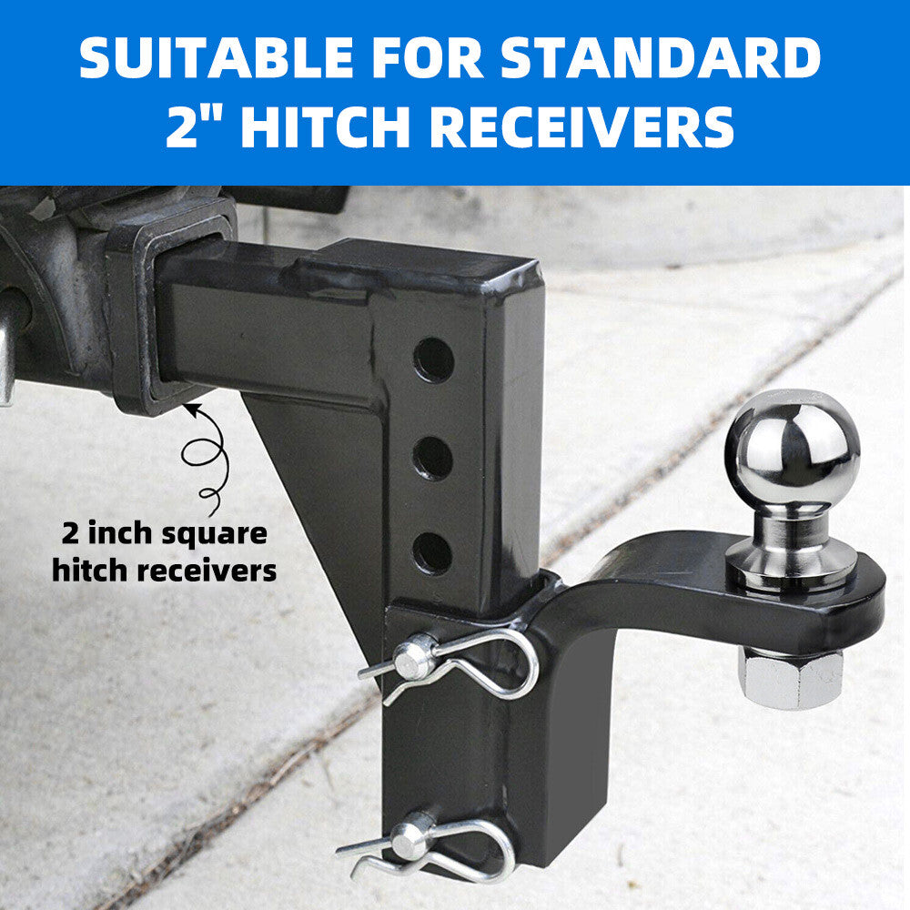 3500KG Adjustable Tow Bar Tongue 50mm Towbar Trailer Towbar Hitch Ball Mount