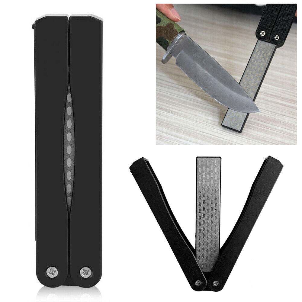 Folding Diamond Sharpener Knife Sharpening Stone for Garden Kitchen Outdoor