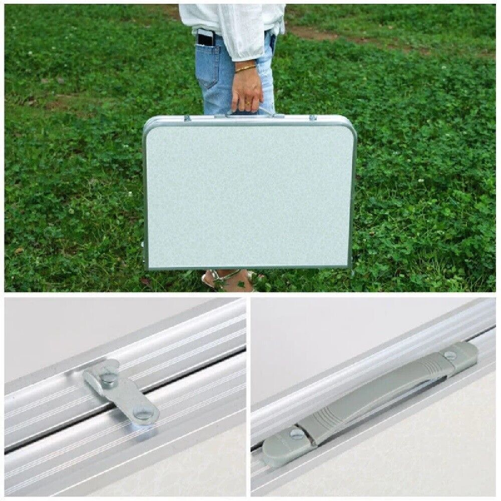  Camping Table Folding Aluminum Portable Picnic Outdoor Foldable BBQ Desk 90Cm