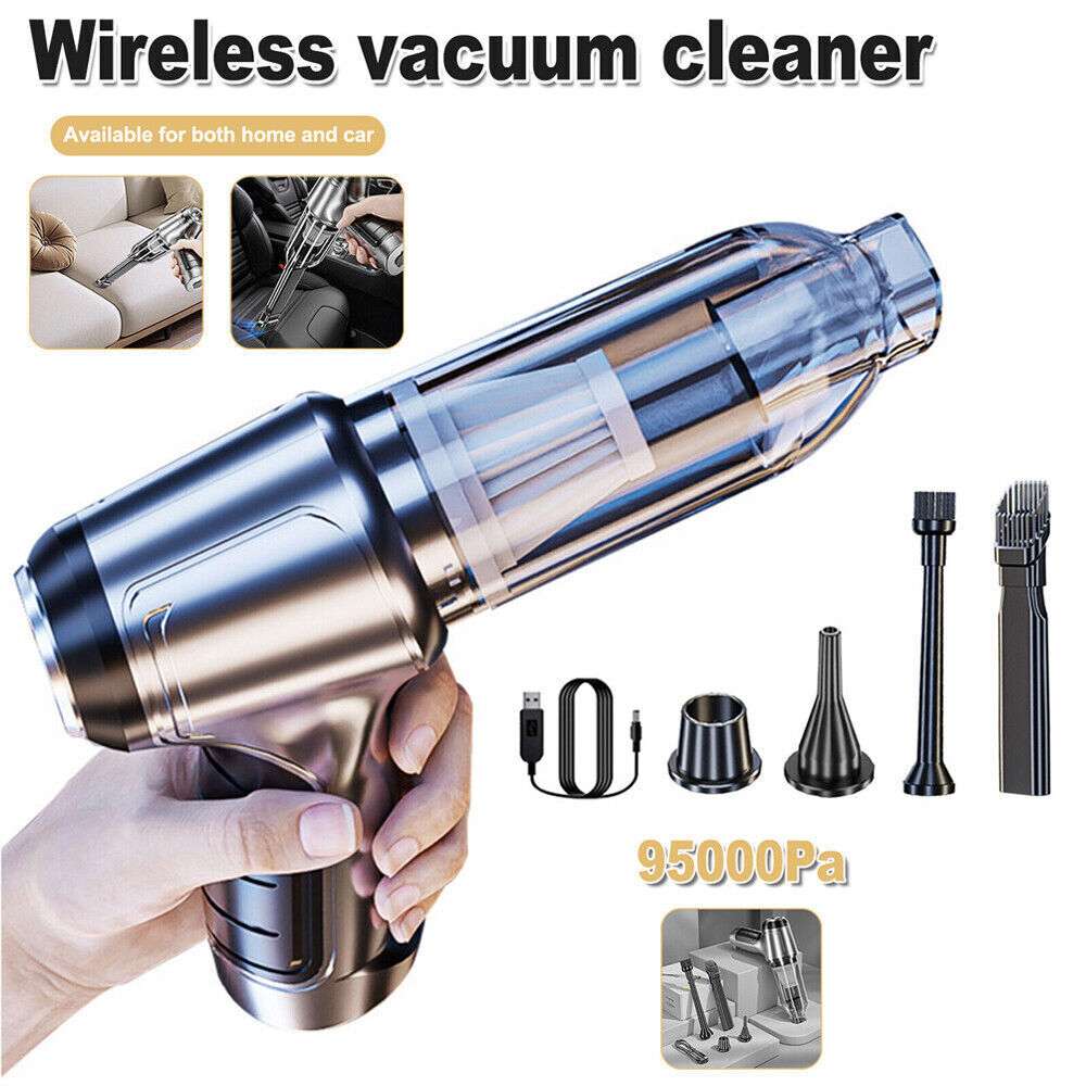 95000PA Wireless Car Vacuum Cleaner Handheld Vaccum Mini Power Suction Dust Blow