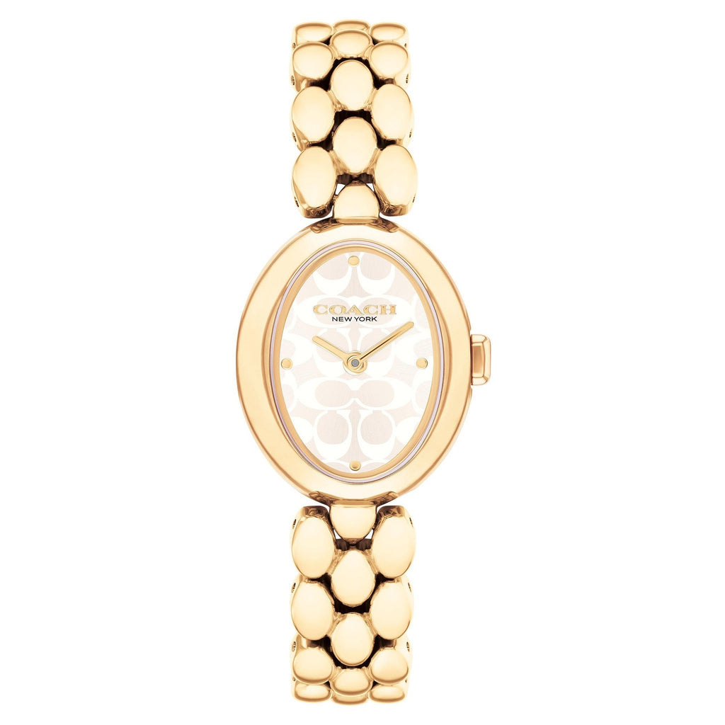 Coach Gold Steel Silver White Dial Women's Watch - 14504417
