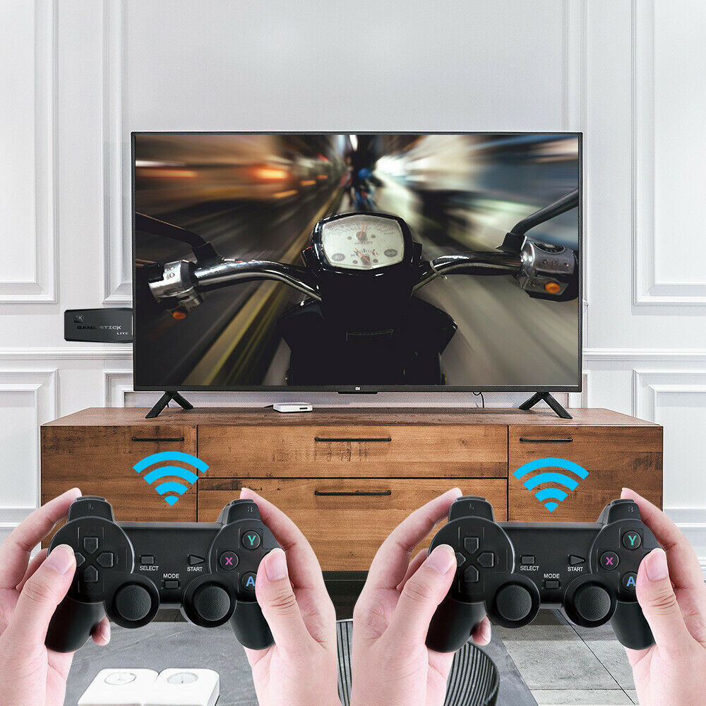 4K HDMI TV 20000+ Video Game Stick Retro Gaming Plug & Play Console With 2 Wireless Controller 