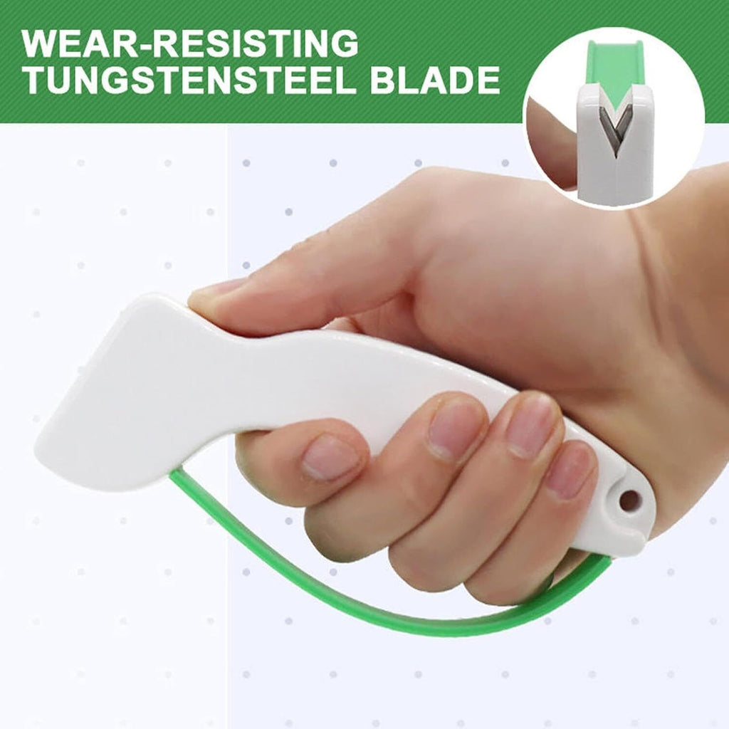 2X Portable Handheld Sharpen Knife Sharpener for Kitchen Outdoor Garden Tool