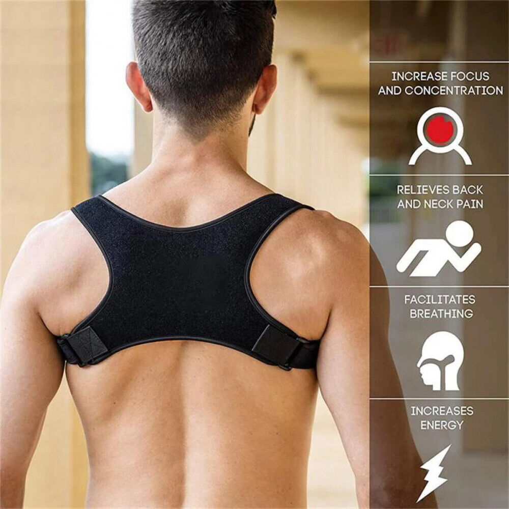 Adjustable Posture Corrector Back Shoulder Belt Support Body Brace Back Unisex