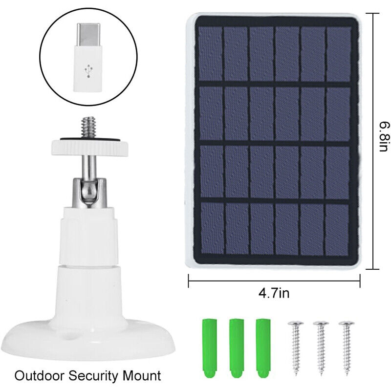 Eufy Eufycam Cam E/2C/2/2 Pro USB Solar Panel Charger Security Camera Panel