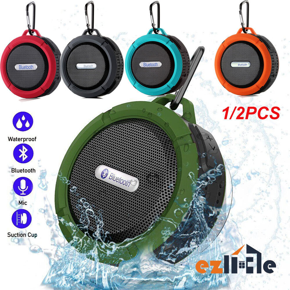 1/2X Portable Shower Handsfree Bluetooth Waterproof Music Speaker Wireless Car