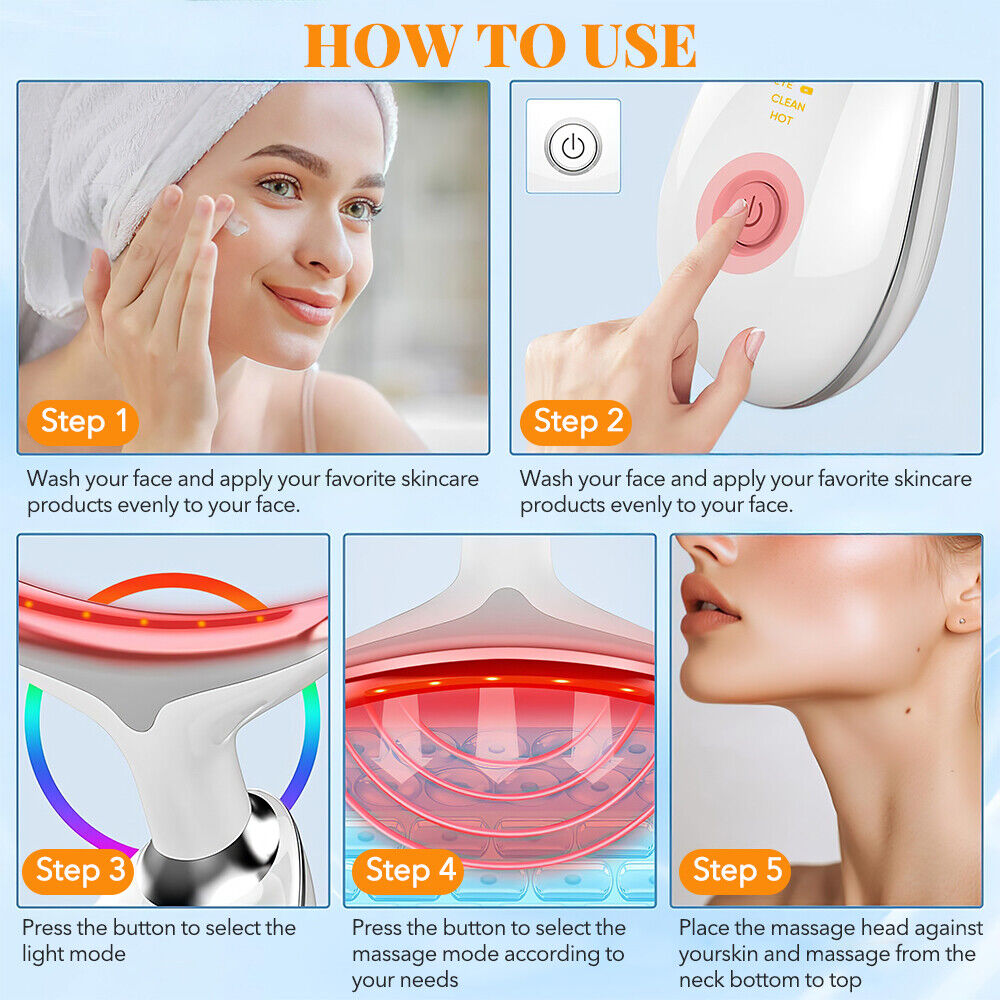 Neck Face Lifting and Tightening Massager Firming Wrinkle Removal Beauty Device
