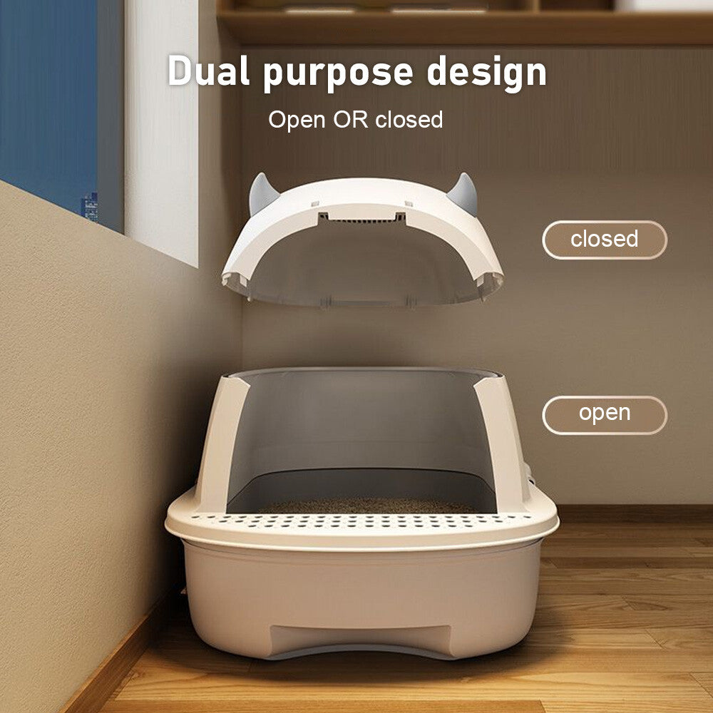 Large Cat Litter Box Self Cleaning Pan Drawer Anti-Splashing Cat Potty Tray AU