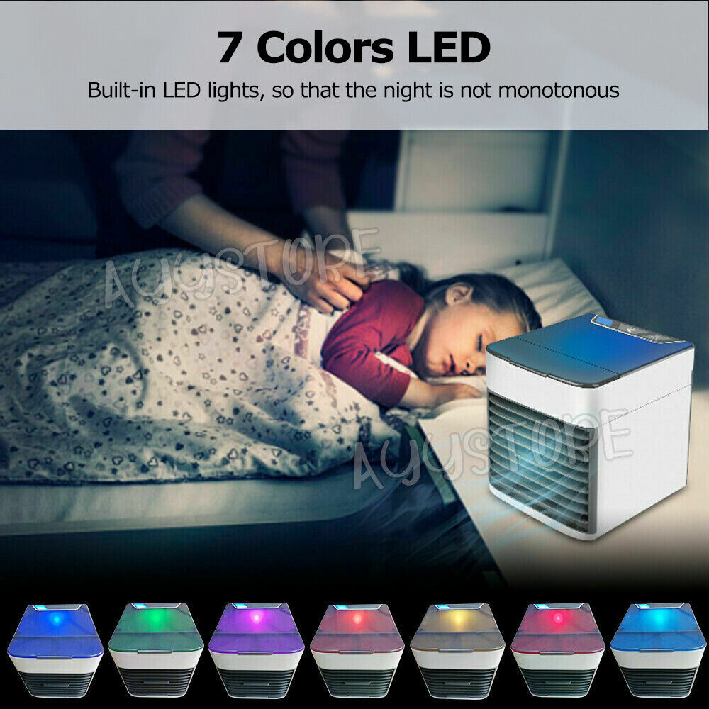 Portable Mini Air Cooler Fan Air Conditioner Cooling Fan Humidifier Desk USB Fan