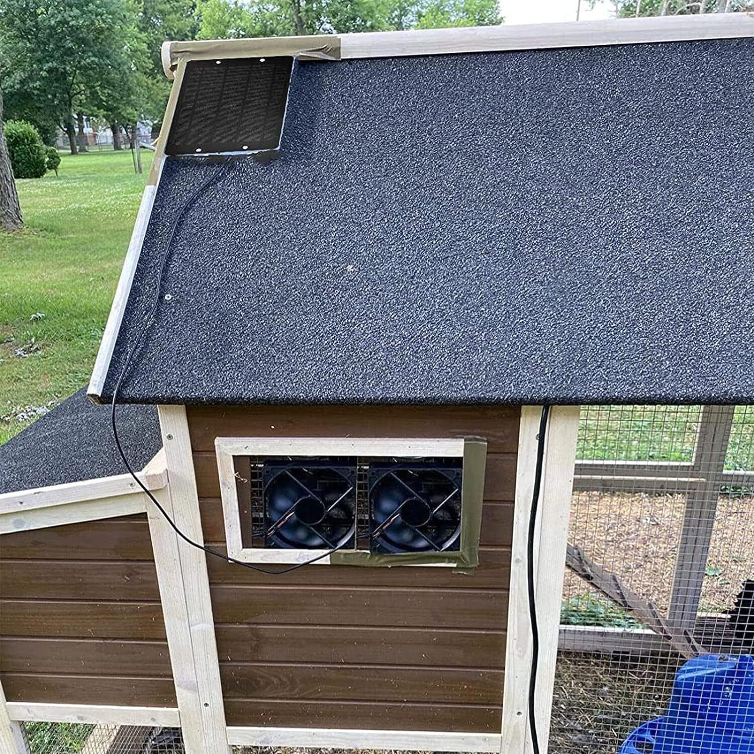 Ventilation Fan Solar Exhaust Fan Hot Sale Solar Panel Powered Dual Fan Model