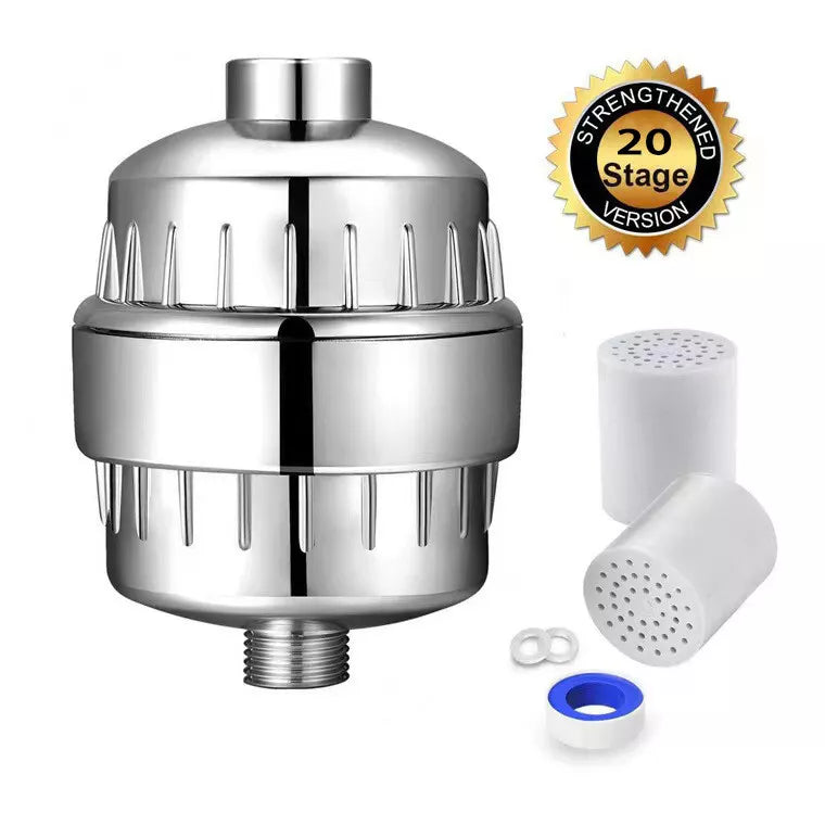 20 Stage Shower Head Filter Bath Hard Water Softener Chlorine Purifier