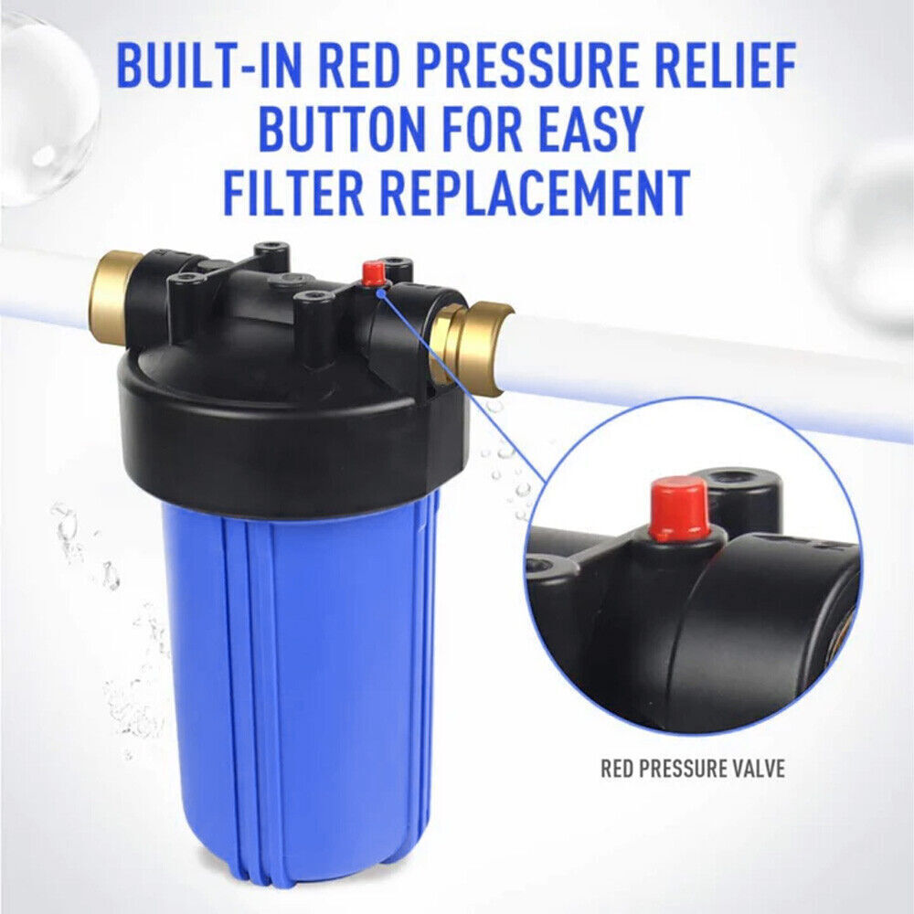  Pre-Filtration System 4.5" X 10"/20" Whole House Big Blue Water Filter Housing