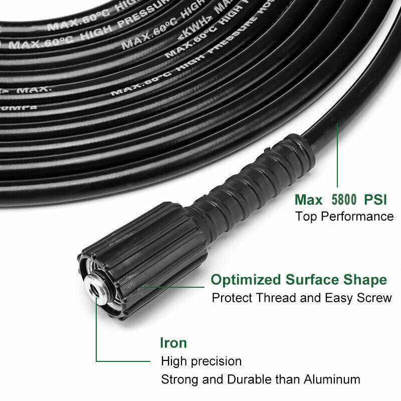 20M High Pressure Washer Hose 14mm Connect Water Cleaner Replacement Pipe M22