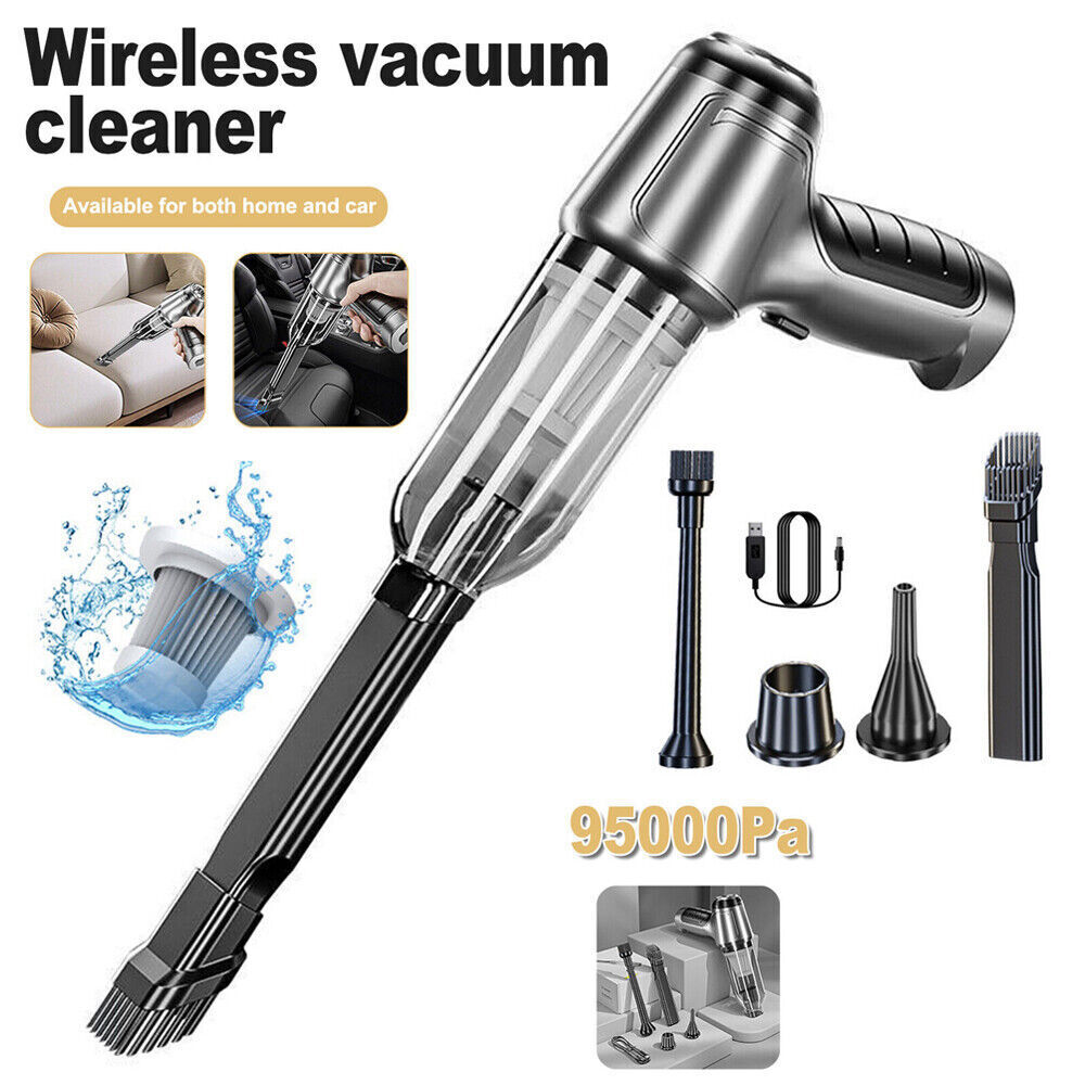 95000PA Wireless Car Vacuum Cleaner Handheld Vaccum Mini Power Suction Dust Blow