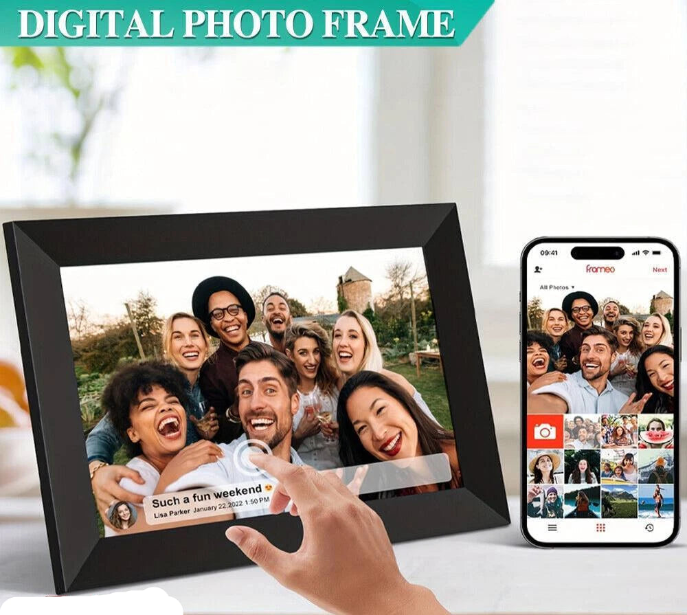 10.1Inch Classic Digital Photo Frame Wi-Fi 1080HD Album IPS Touch Screen 32GB AU